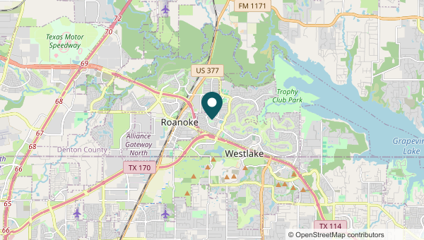 Map of Trophy Club, Trophy Club service area