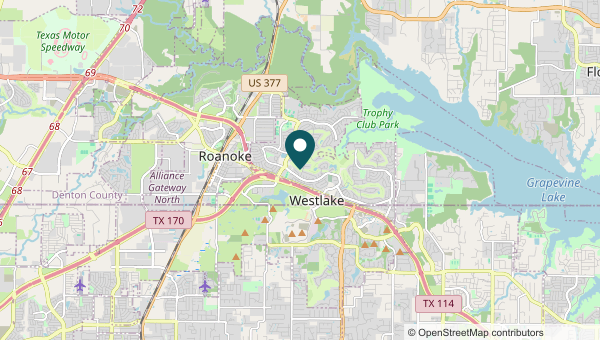 Map of Trophy Club, Trophy Club service area